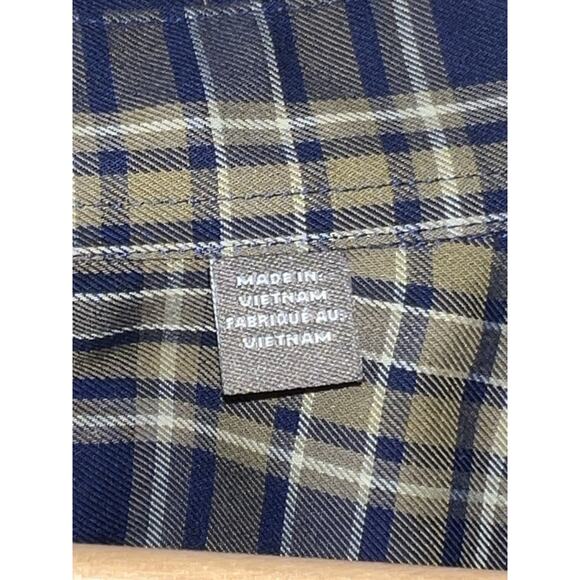 Oak Hill Men’s 5XL Plaid Sport Long Sleeve Button Down Shirt Green - Picture 4 of 10